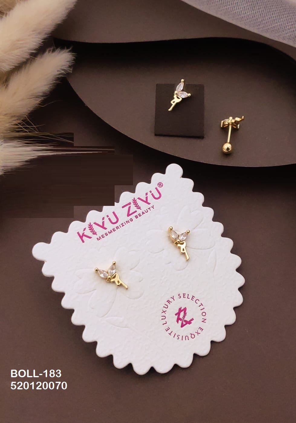 boll 183.jpg BOLL-183 Anti Tarnish Imported Boll Back Studs from Kiyu Ziyu by Zyra Creation