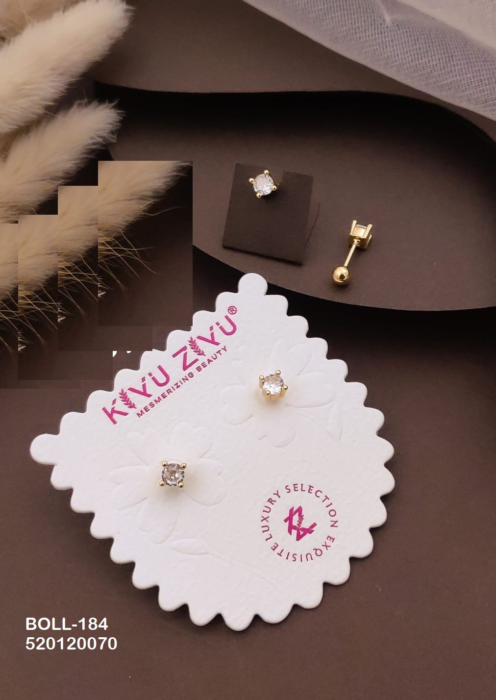 boll 184.jpg BOLL-184 Anti Tarnish Imported Boll Back Studs from Kiyu Ziyu by Zyra Creation