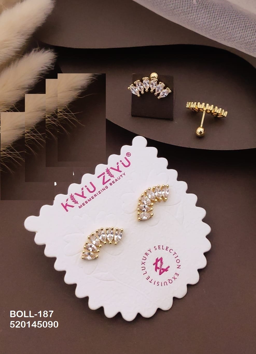 boll 187.jpg BOLL-187 Anti Tarnish Imported Boll Back Studs from Kiyu Ziyu by Zyra Creation