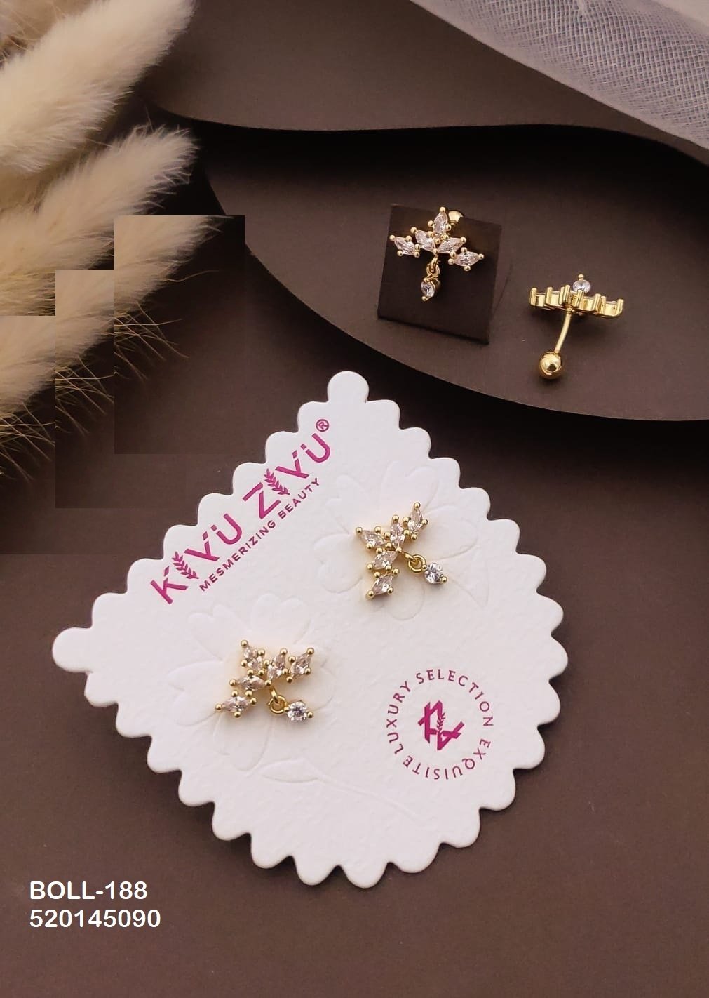 boll 188.jpg BOLL-188 Anti Tarnish Imported Boll Back Studs from Kiyu Ziyu by Zyra Creation