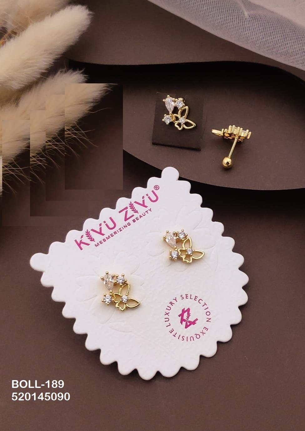 boll 189.jpg BOLL-189 Anti Tarnish Imported Boll Back Studs from Kiyu Ziyu by Zyra Creation