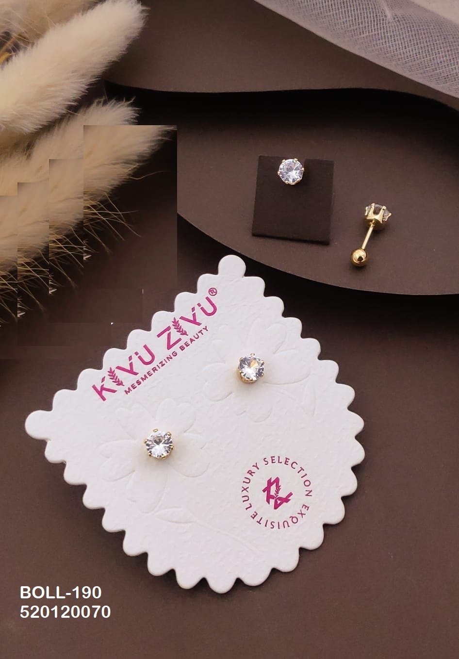 boll 190.jpg BOLL-190 Anti Tarnish Imported Boll Back Studs from Kiyu Ziyu by Zyra Creation