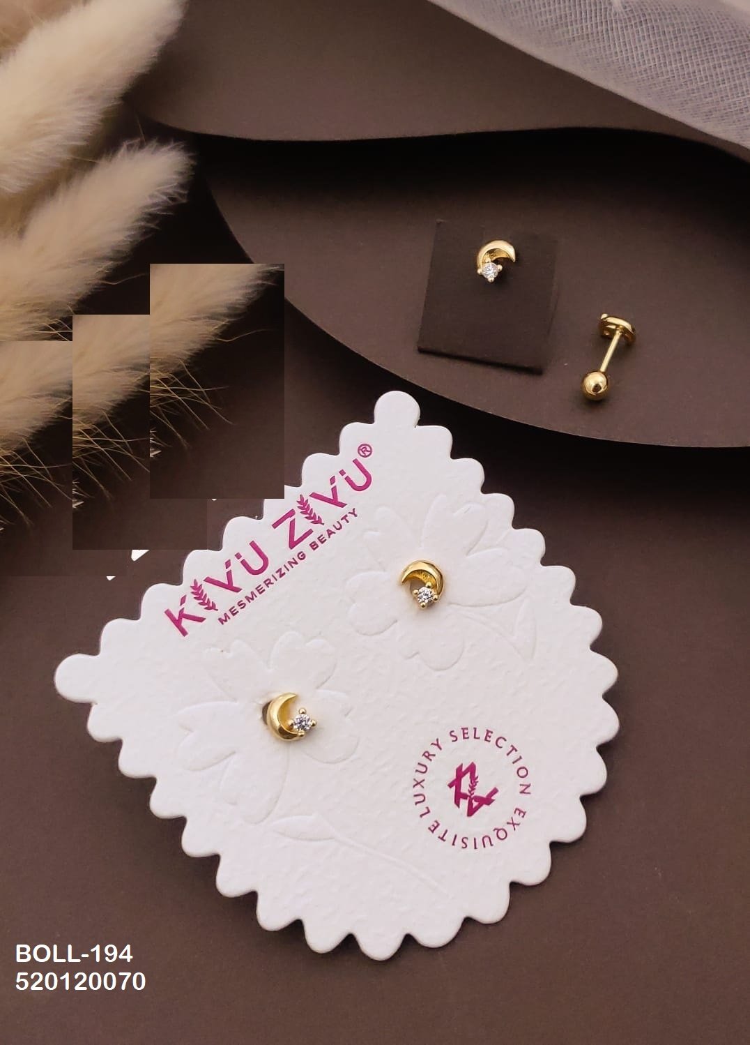 boll 194.jpg BOLL-194 Anti Tarnish Imported Boll Back Studs from Kiyu Ziyu by Zyra Creation