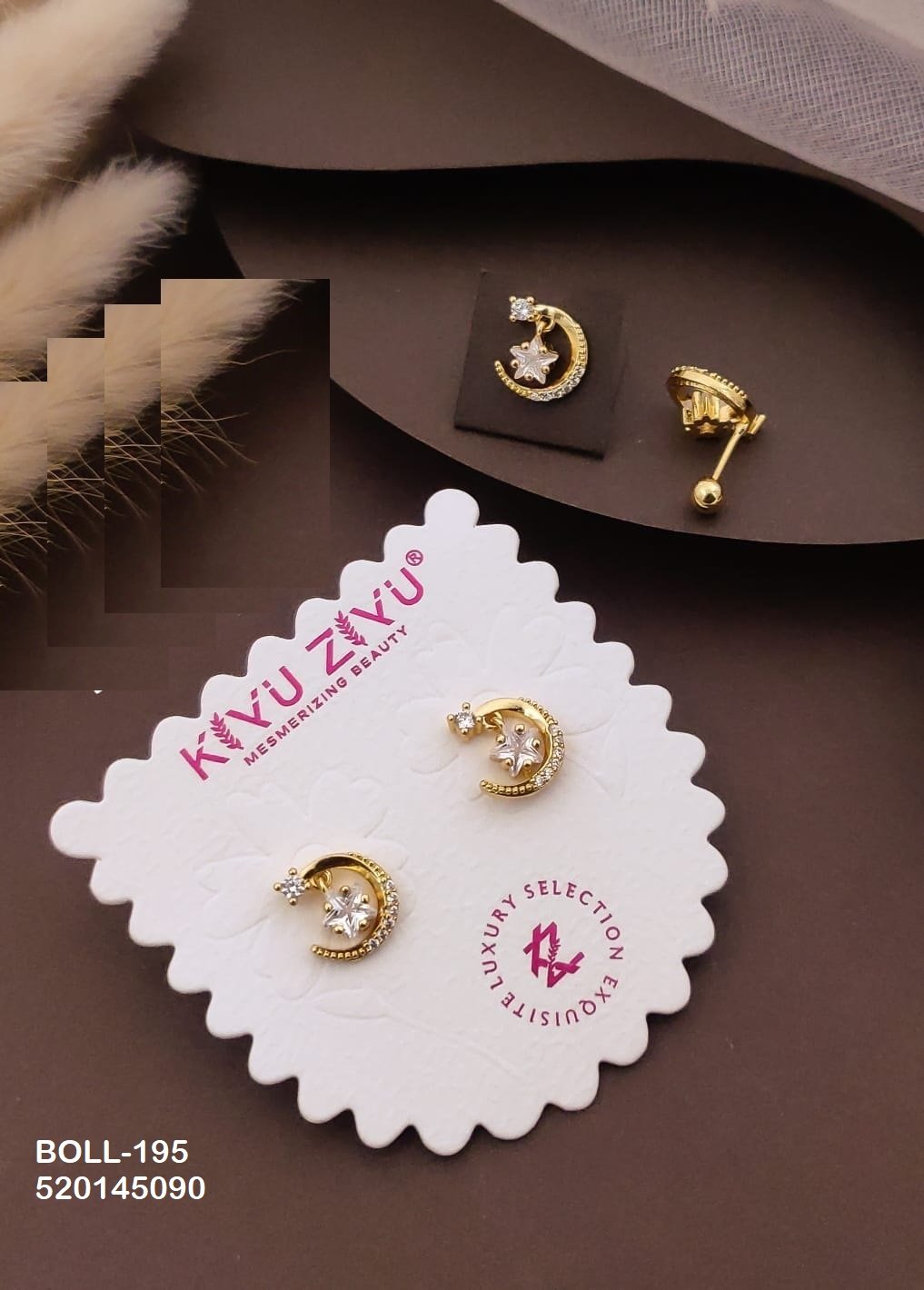 boll 195.jpg BOLL-195 Anti Tarnish Imported Boll Back Studs from Kiyu Ziyu by Zyra Creation