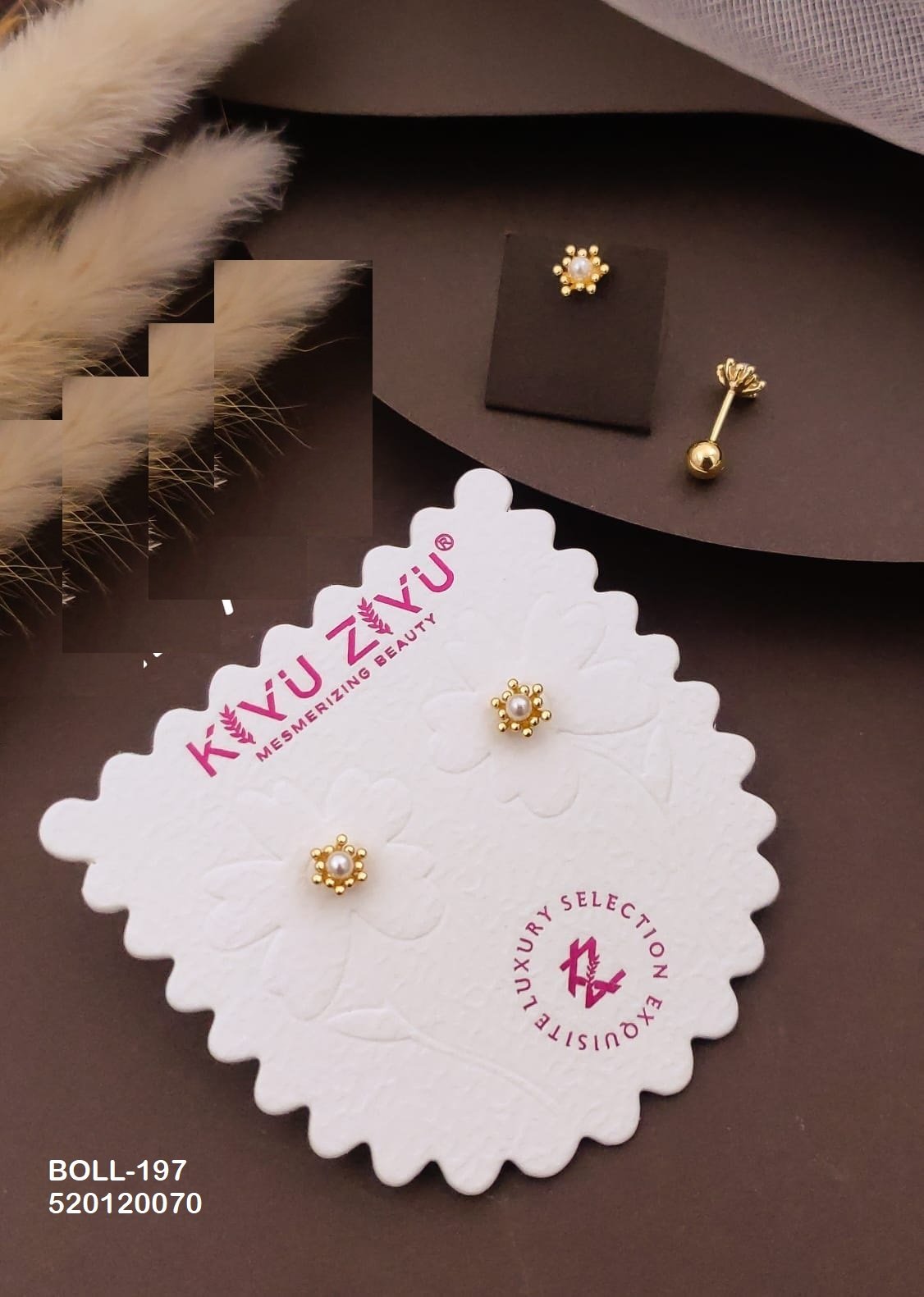 boll 197.jpg BOLL-197 Anti Tarnish Imported Boll Back Studs from Kiyu Ziyu by Zyra Creation