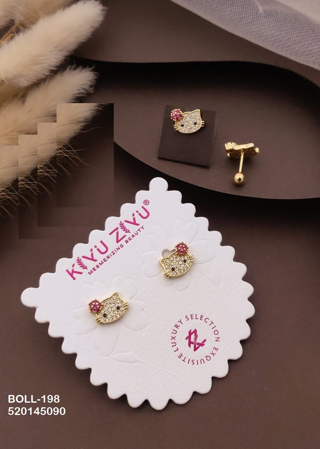 boll 198.jpg BOLL-198 Anti Tarnish Imported Boll Back Studs from Kiyu Ziyu by Zyra Creation