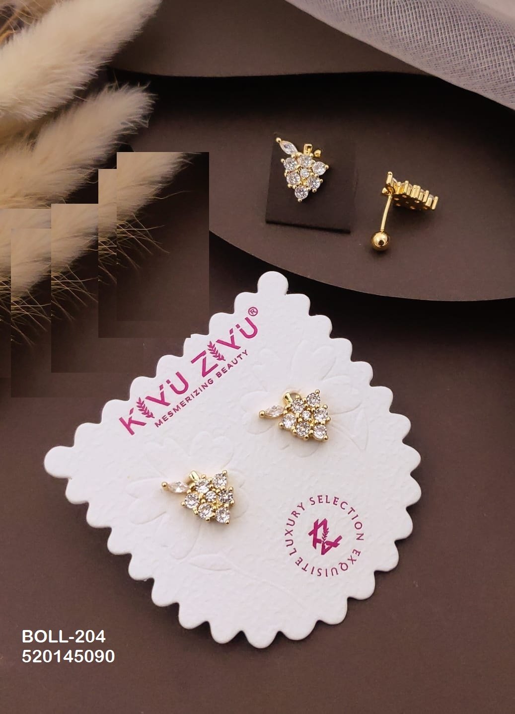 boll 204.jpg BOLL-204 Anti Tarnish Imported Boll Back Studs from Kiyu Ziyu by Zyra Creation