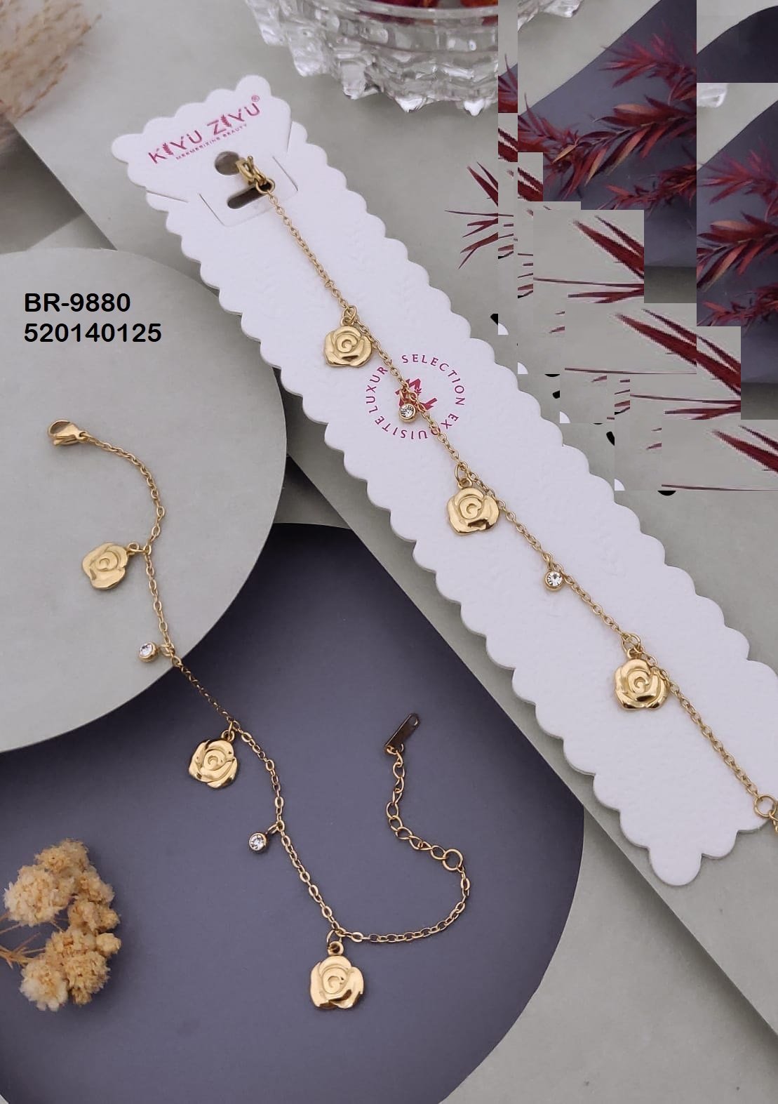br 9880.jpeg BR-9880 Anti-Tarnish Stainless Steel Chain Bracelets from Kiyu Ziyu by Zyra Creation