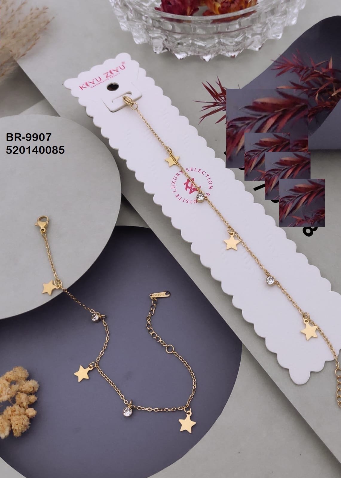 br 9907.jpeg BR-9907 Anti-Tarnish Stainless Steel Chain Bracelets from Kiyu Ziyu by Zyra Creation
