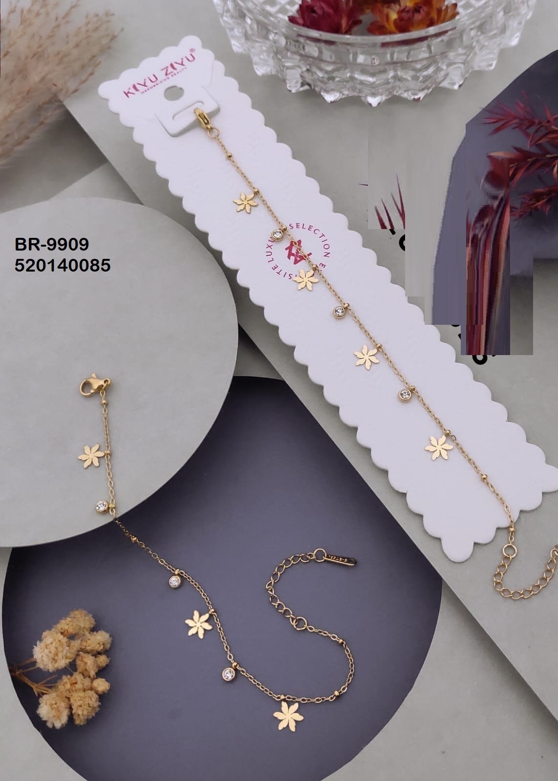 br 9909.jpeg BR-9909 Anti-Tarnish Stainless Steel Chain Bracelets from Kiyu Ziyu by Zyra Creation