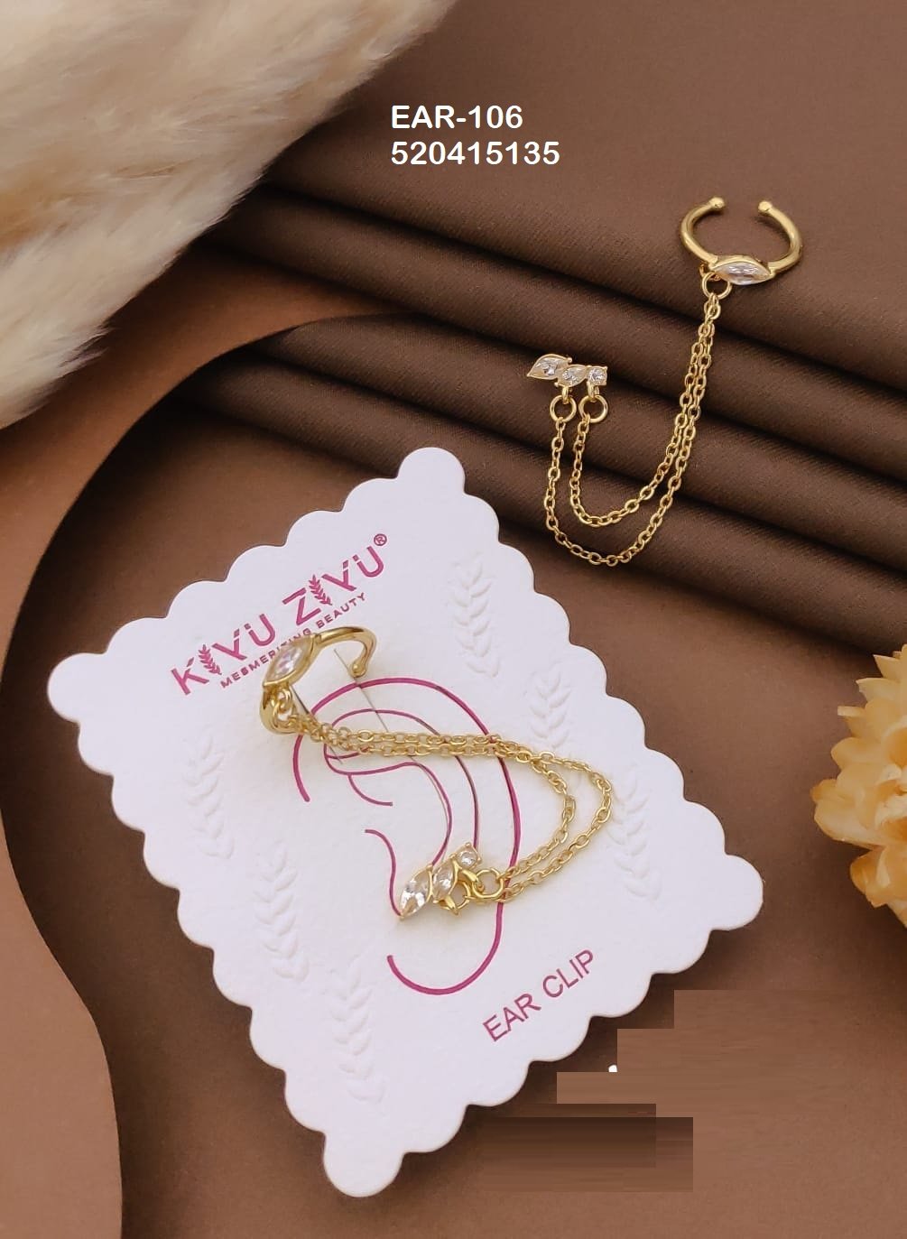 ear 106.jpeg EAR-106 Anti-Tarnish Stainless Steel Ear Cuffs from Kiyu Ziyu by Zyra Creation