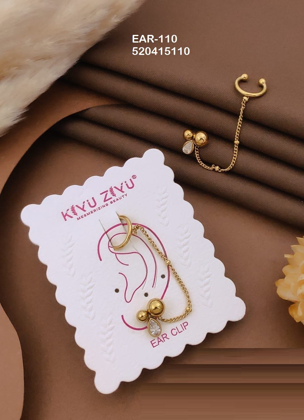 ear 112.jpeg EAR-112 Anti-Tarnish Stainless Steel Ear Cuffs from Kiyu Ziyu by Zyra Creation