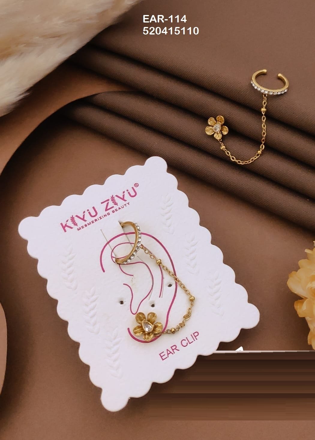 ear 114.jpeg EAR-114 Anti-Tarnish Stainless Steel Ear Cuffs from Kiyu Ziyu by Zyra Creation