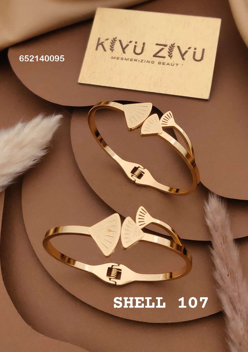 shell 107.jpg SHELL-107 Anti-Tarnish Stainless Steel Bracelet Under 99 from Kiyu Ziyu by Zyra Creation