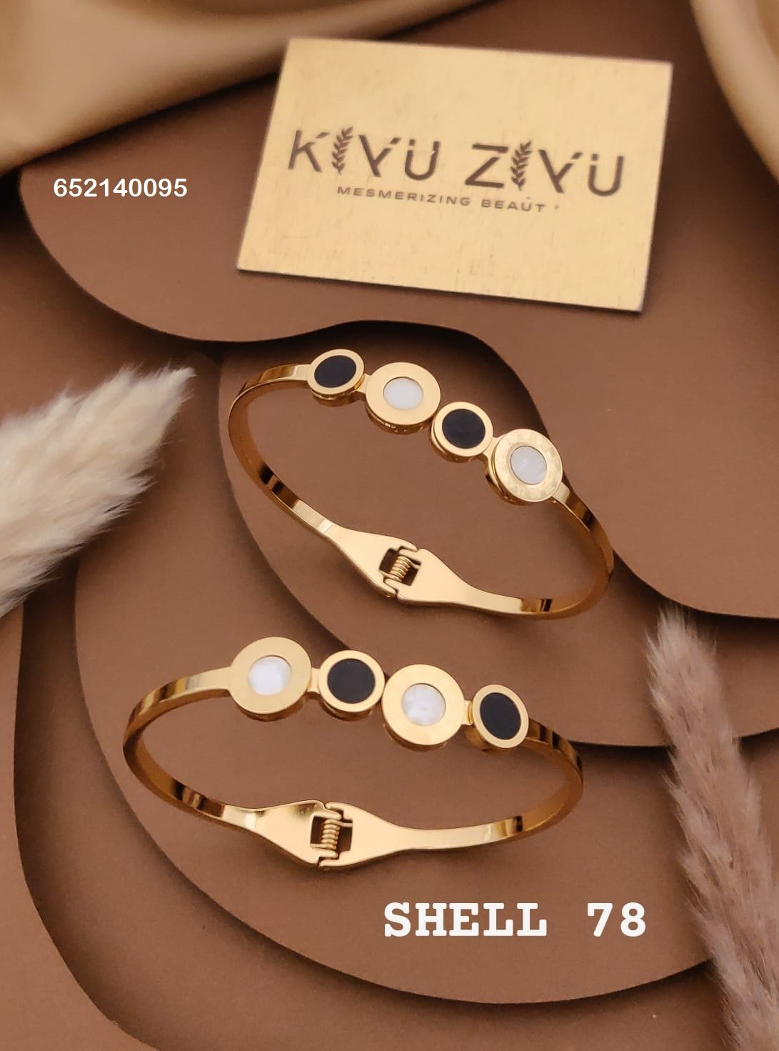 shell 78.jpg SHELL-78 Anti-Tarnish Stainless Steel Bracelet Under 99 from Kiyu Ziyu by Zyra Creation