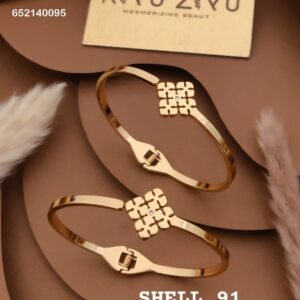 SHELL-91 Anti-Tarnish Stainless Steel Bracelet Under 99 from Kiyu Ziyu by Zyra Creation