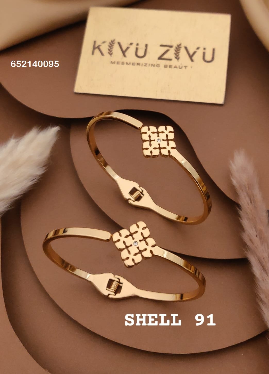 shell 91.jpg SHELL-91 Anti-Tarnish Stainless Steel Bracelet Under 99 from Kiyu Ziyu by Zyra Creation