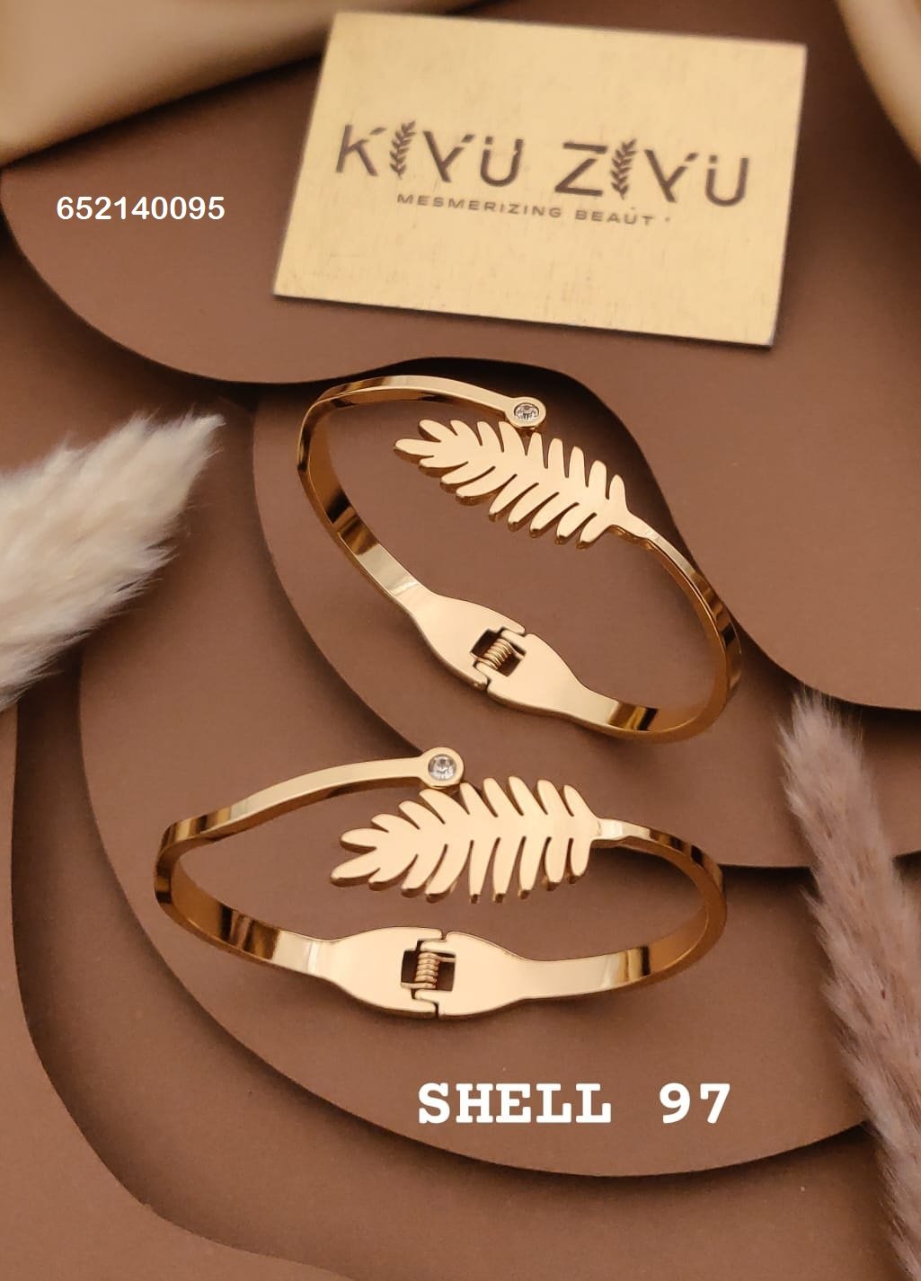 shell 97.jpg SHELL-97 Anti-Tarnish Stainless Steel Bracelet Under 99 from Kiyu Ziyu by Zyra Creation
