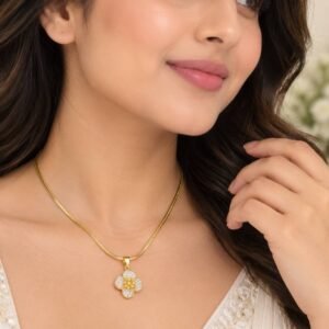 GROW-236 Anti Tarnish impoted Necklace By Little Ziyu from Kiyu Ziyu by Zyra Creation