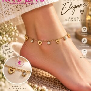 ANK-654 Anti-Tarnish Stainless Steel Anklets from Kiyu Ziyu by Zyra Creation