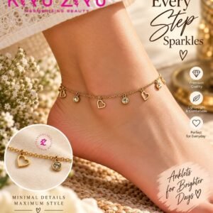 ANK-655 Anti-Tarnish Stainless Steel Anklets from Kiyu Ziyu by Zyra Creation