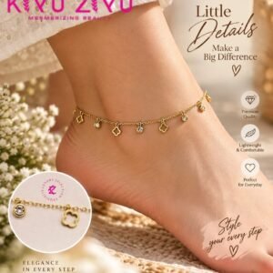 ANK-657 Anti-Tarnish Stainless Steel Anklets from Kiyu Ziyu by Zyra Creation