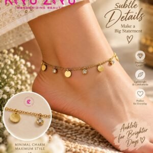 ANK-660 Anti-Tarnish Stainless Steel Anklets from Kiyu Ziyu by Zyra Creation