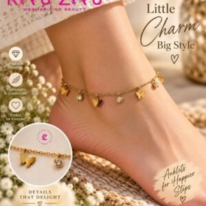 ANK-661 Anti-Tarnish Stainless Steel Anklets from Kiyu Ziyu by Zyra Creation