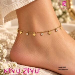 ANK-665 Anti-Tarnish Stainless Steel Anklets from Kiyu Ziyu by Zyra Creation