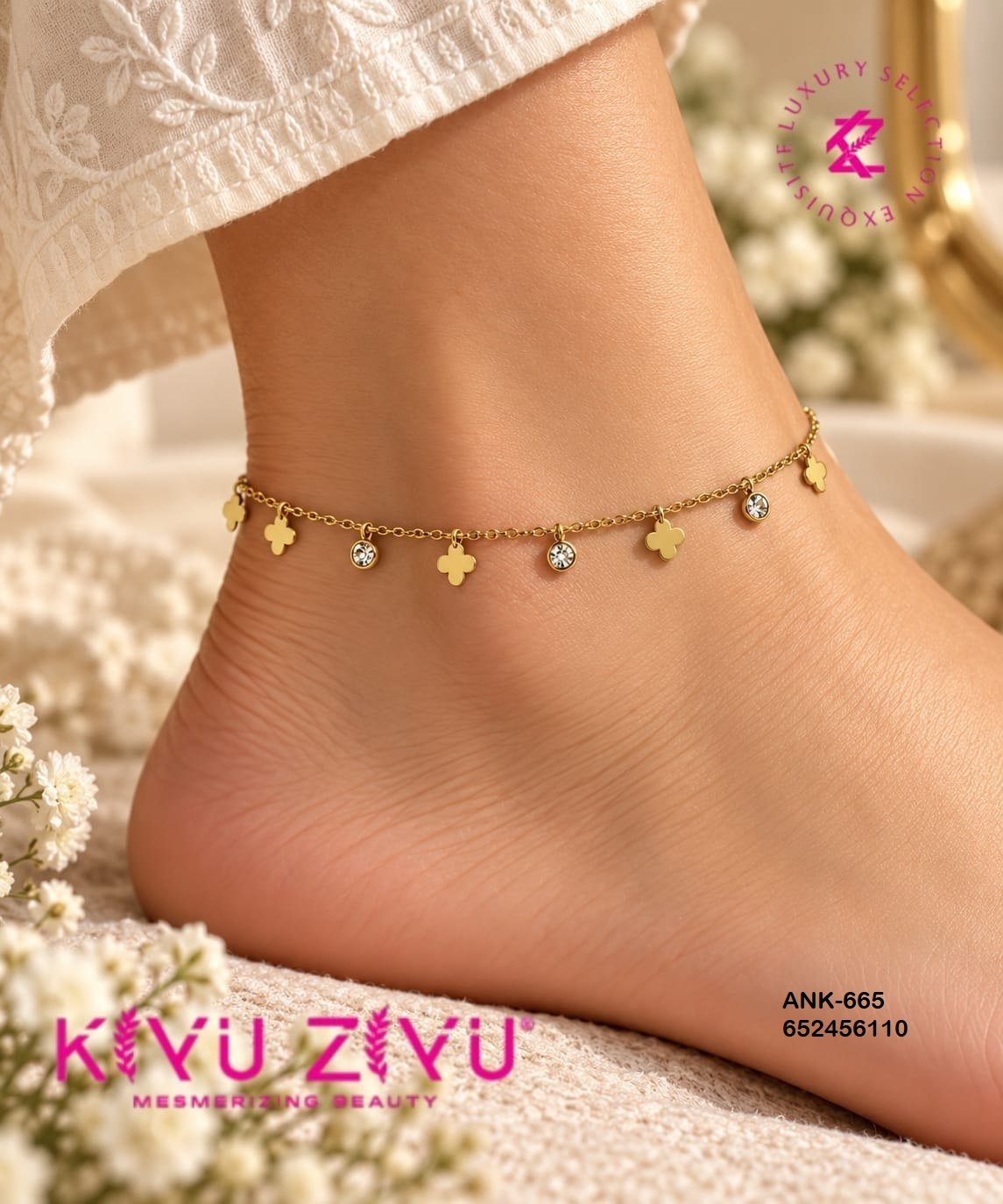 ank 665.jpg ANK-665 Anti-Tarnish Stainless Steel Anklets from Kiyu Ziyu by Zyra Creation