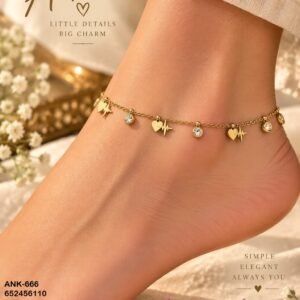 ANK-666 Anti-Tarnish Stainless Steel Anklets from Kiyu Ziyu by Zyra Creation