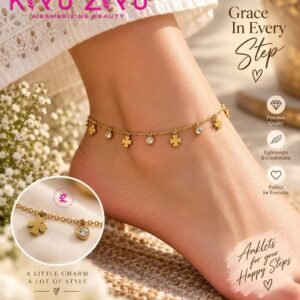 ANK-667 Anti-Tarnish Stainless Steel Anklets from Kiyu Ziyu by Zyra Creation
