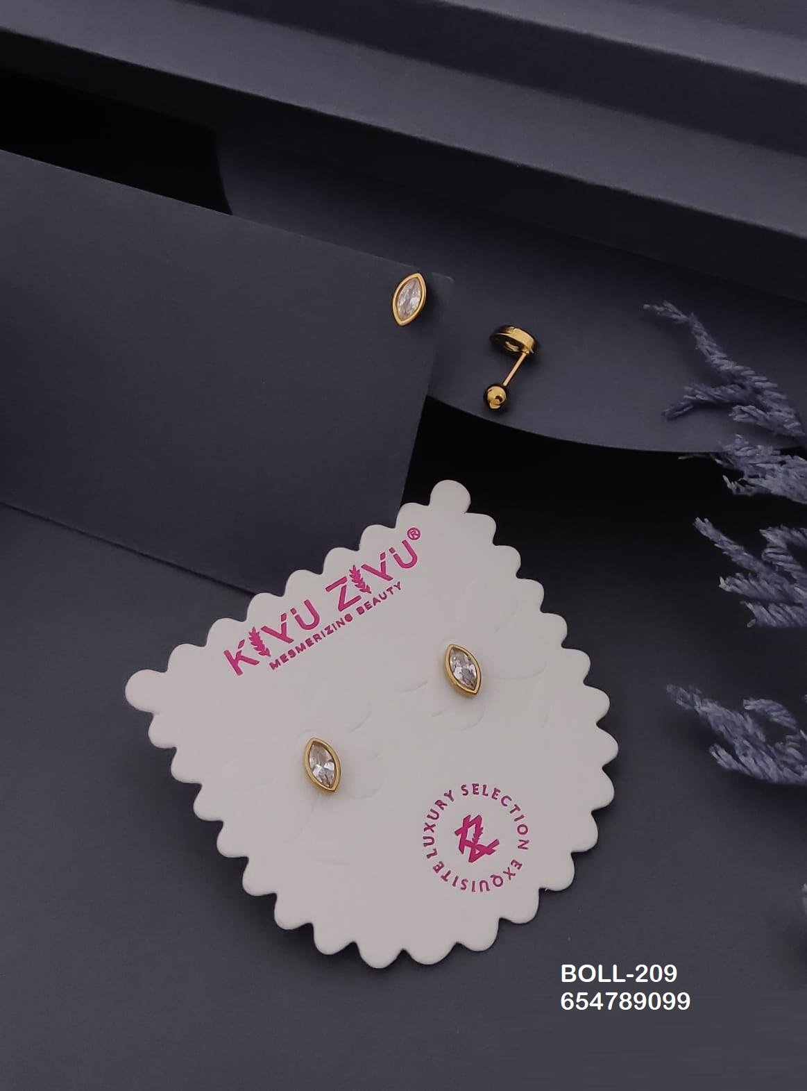 boll 209.jpg BOLL-209 Anti-Tarnish Stainless Steel Boll Back Studs from Kiyu Ziyu by Zyra Creation