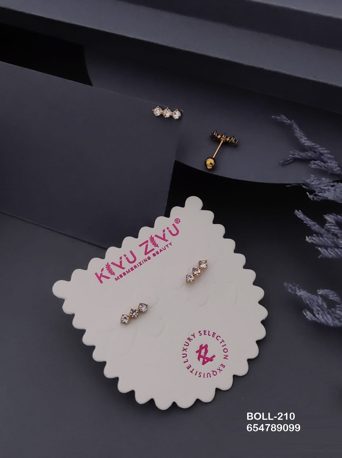 boll 210.jpg BOLL-210 Anti-Tarnish Stainless Steel Boll Back Studs from Kiyu Ziyu by Zyra Creation
