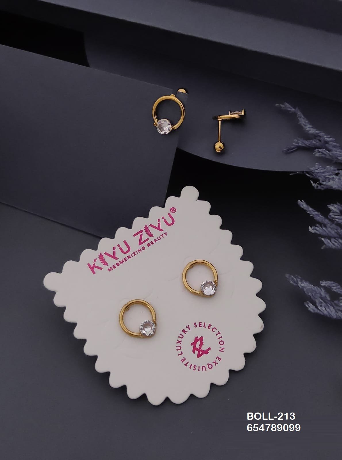 boll 213.jpg BOLL-213 Anti-Tarnish Stainless Steel Boll Back Studs from Kiyu Ziyu by Zyra Creation