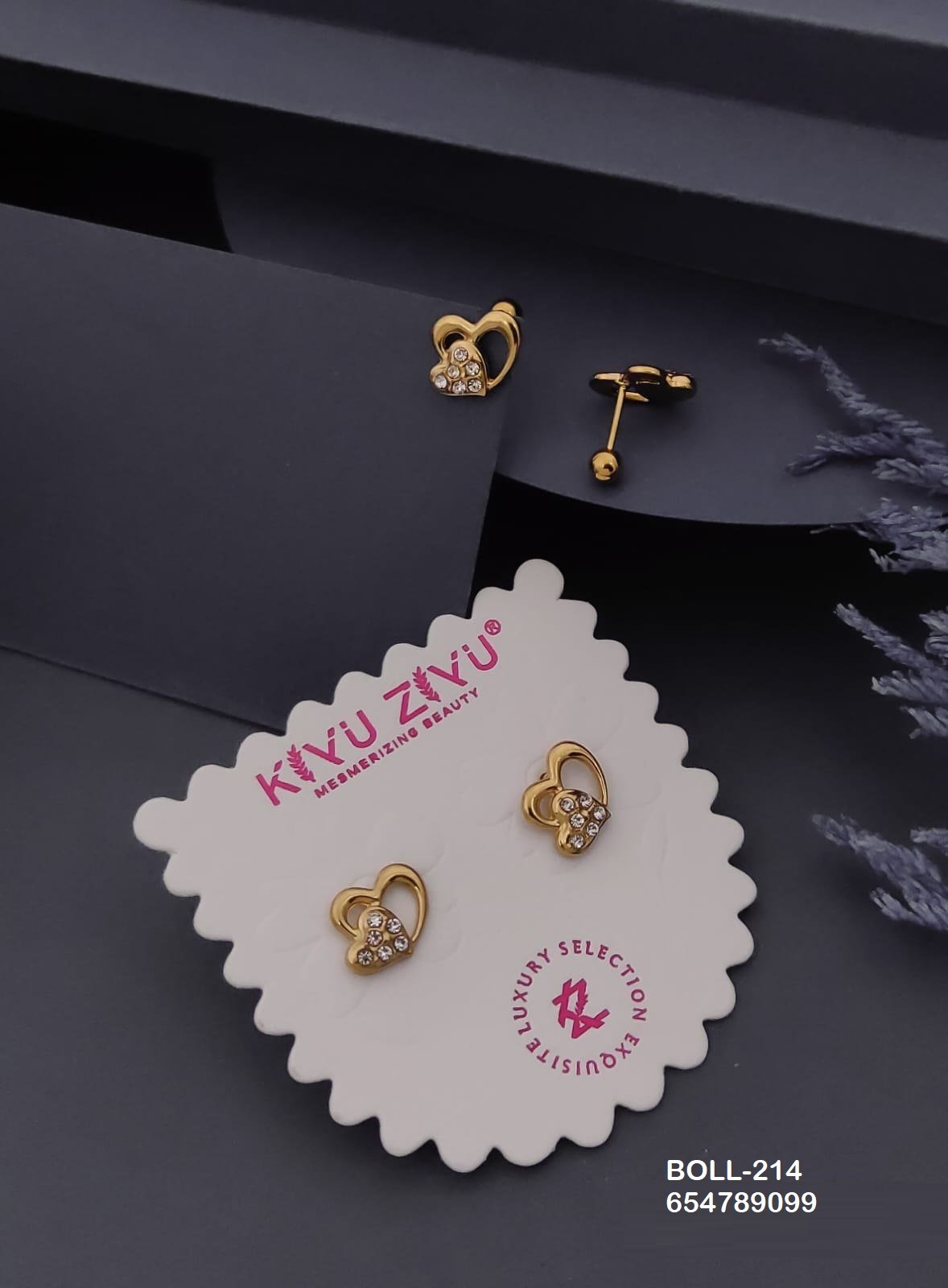 boll 214.jpg BOLL-214 Anti-Tarnish Stainless Steel Boll Back Studs from Kiyu Ziyu by Zyra Creation