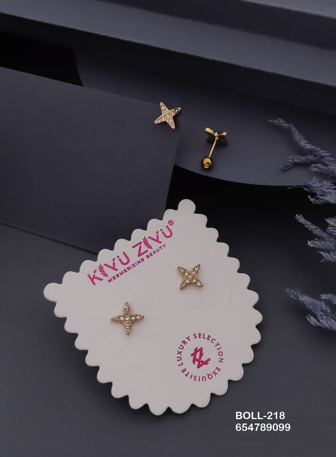 boll 218.jpg BOLL-218 Anti-Tarnish Stainless Steel Boll Back Studs from Kiyu Ziyu by Zyra Creation