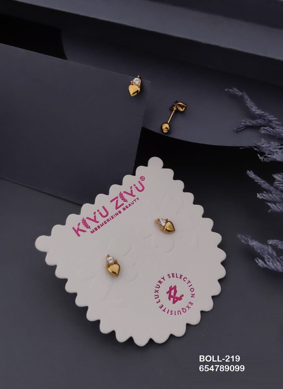 boll 219.jpg BOLL-219 Anti-Tarnish Stainless Steel Boll Back Studs from Kiyu Ziyu by Zyra Creation