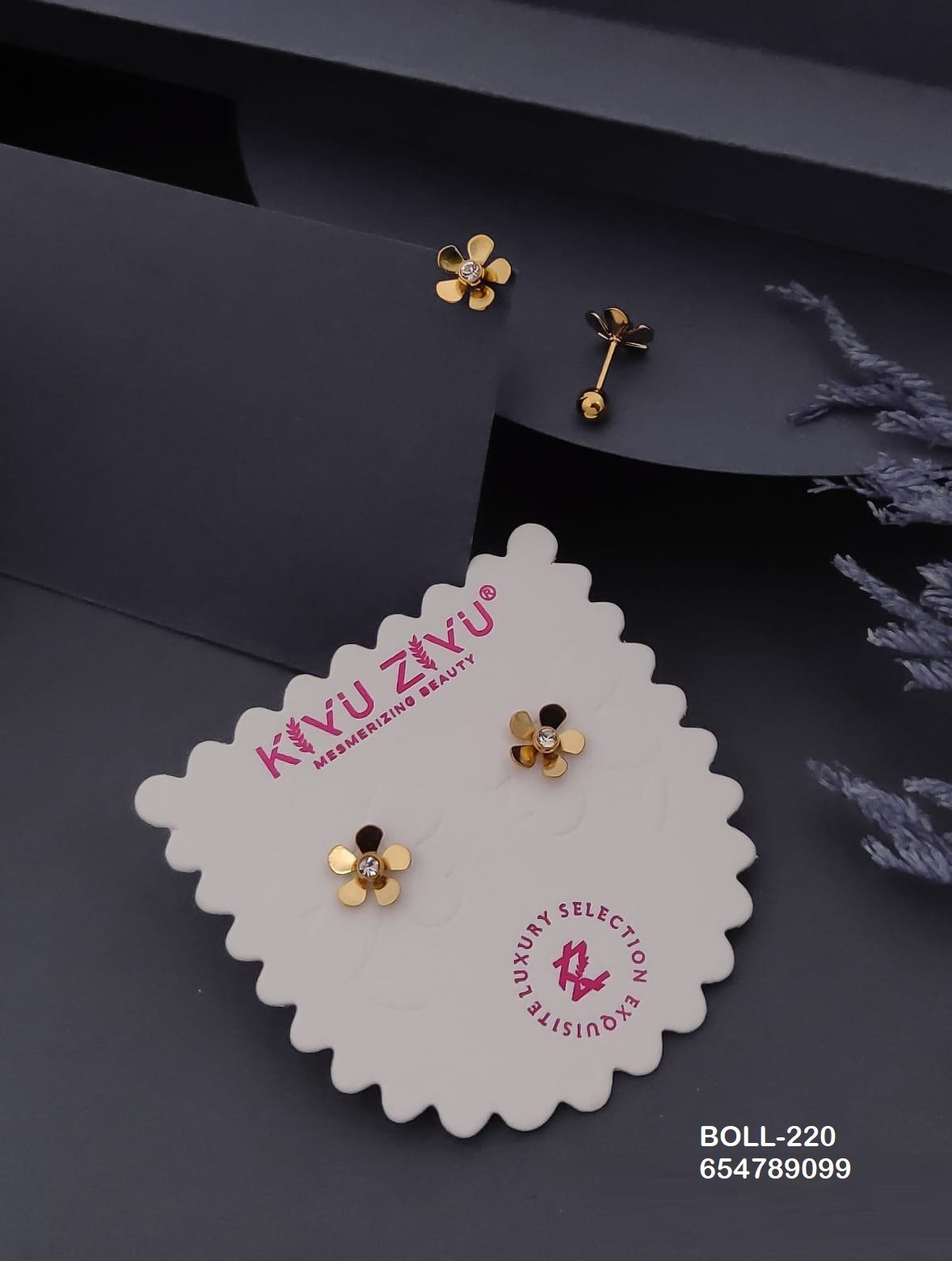 boll 220.jpg BOLL-220 Anti-Tarnish Stainless Steel Boll Back Studs from Kiyu Ziyu by Zyra Creation
