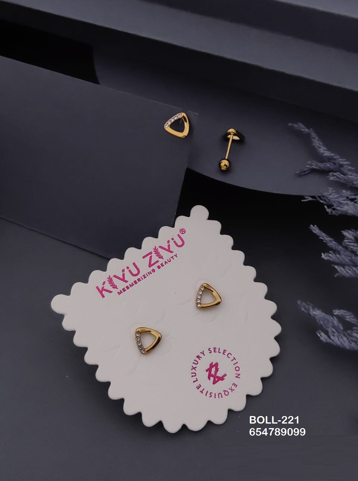 boll 221.jpg BOLL-221 Anti-Tarnish Stainless Steel Boll Back Studs from Kiyu Ziyu by Zyra Creation