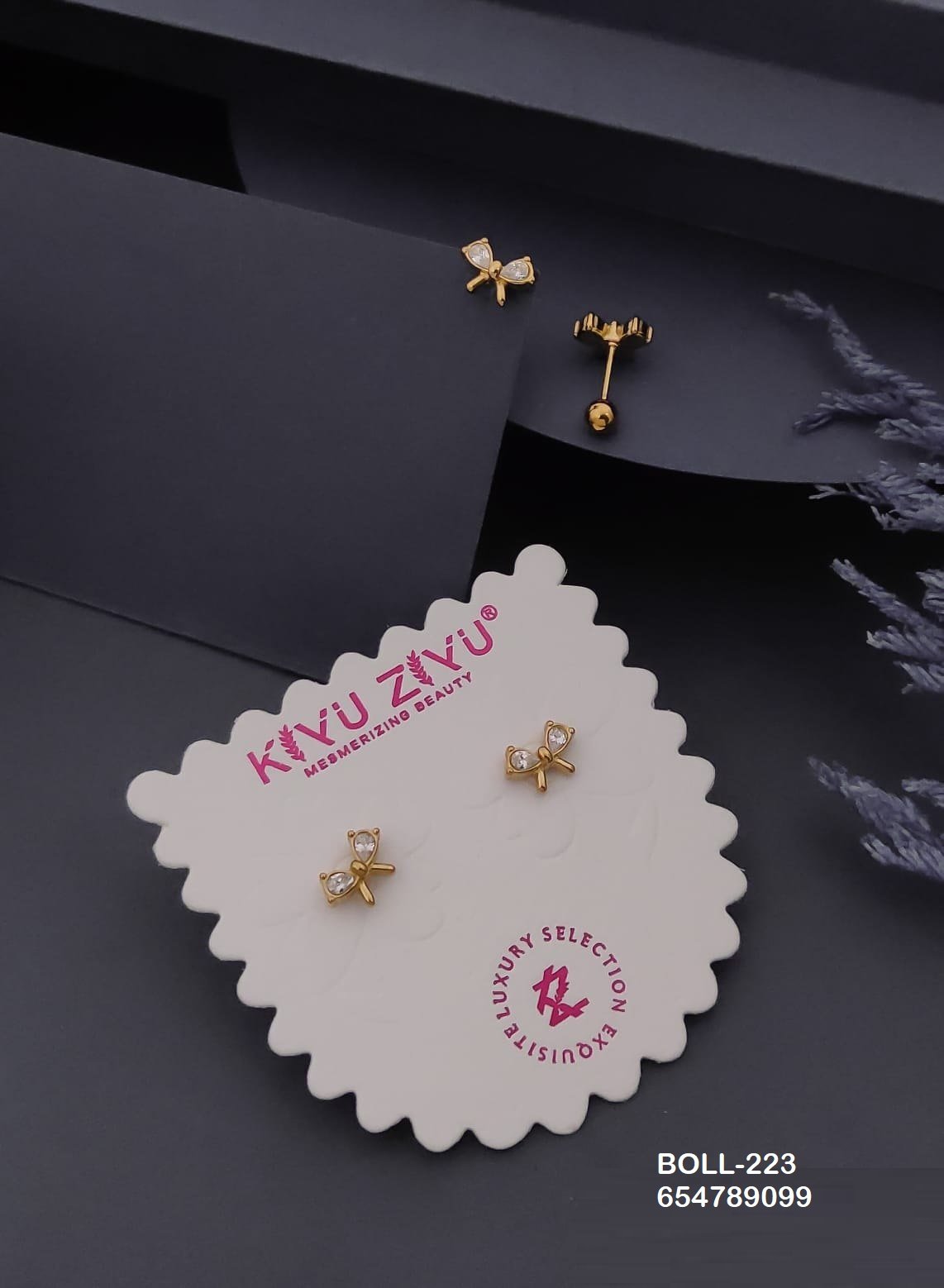 boll 223.jpg BOLL-223 Anti-Tarnish Stainless Steel Boll Back Studs from Kiyu Ziyu by Zyra Creation