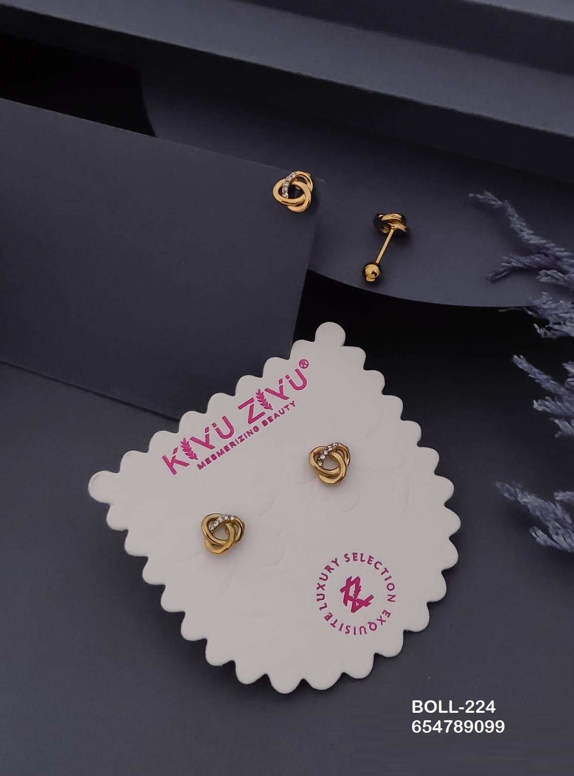 boll 224.jpg BOLL-224 Anti-Tarnish Stainless Steel Boll Back Studs from Kiyu Ziyu by Zyra Creation