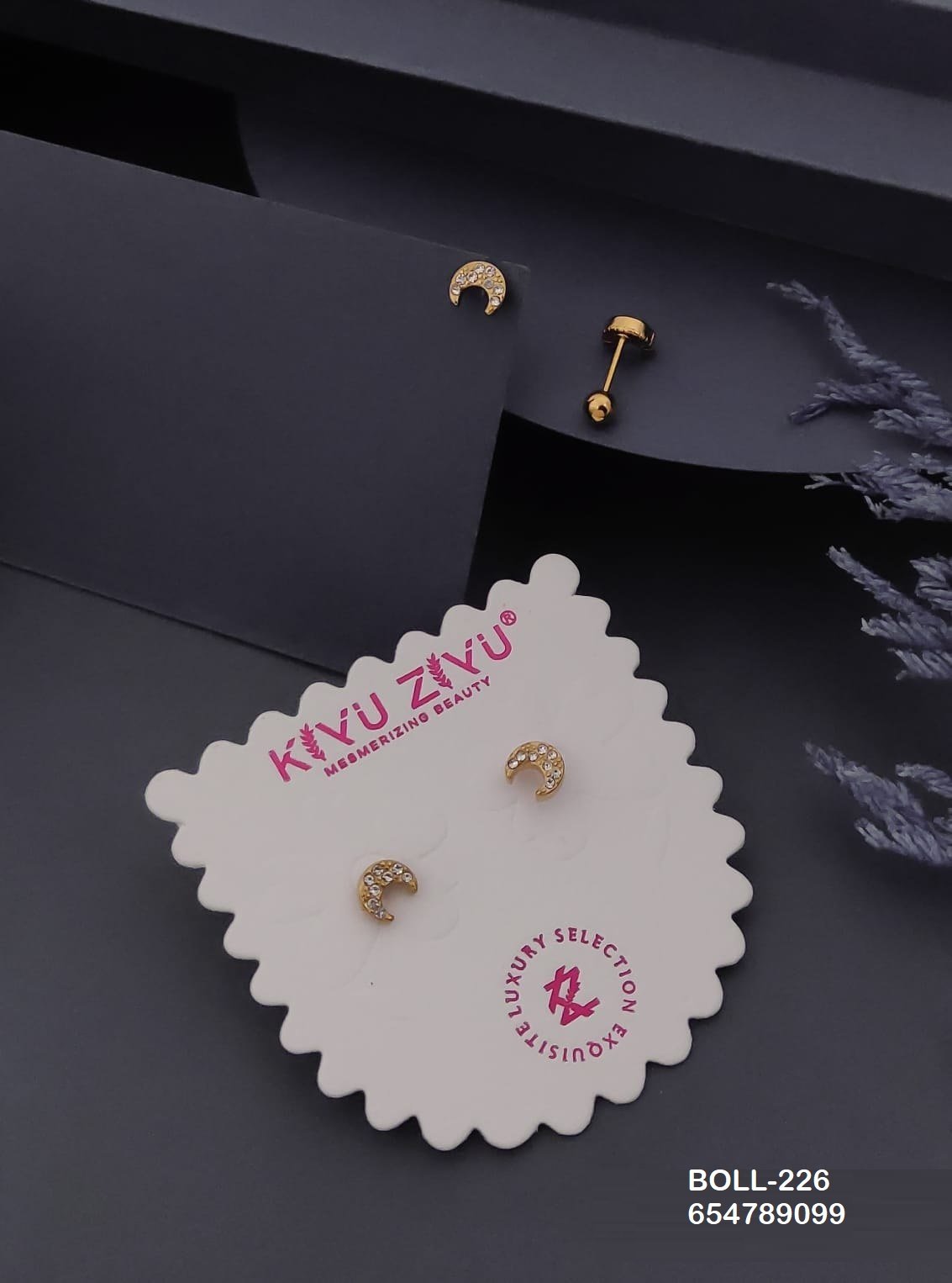 boll 226.jpg BOLL-226 Anti-Tarnish Stainless Steel Boll Back Studs from Kiyu Ziyu by Zyra Creation
