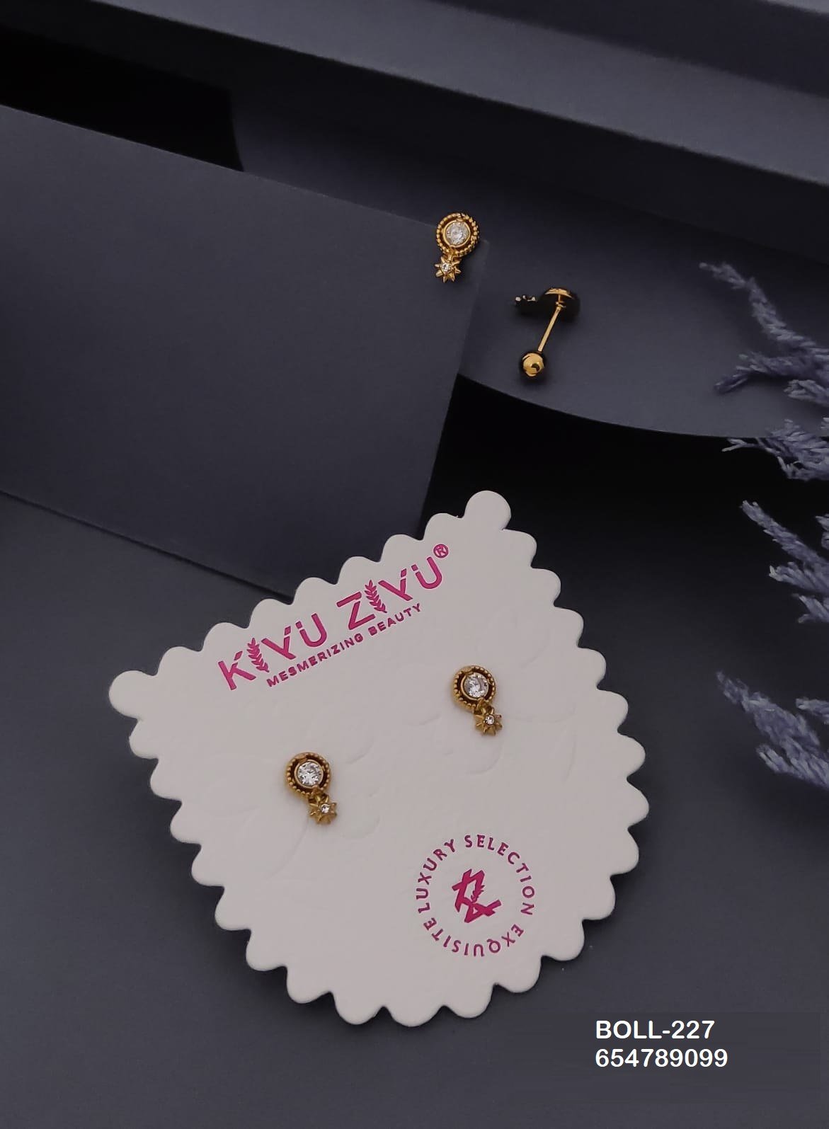 boll 227.jpg BOLL-227 Anti-Tarnish Stainless Steel Boll Back Studs from Kiyu Ziyu by Zyra Creation