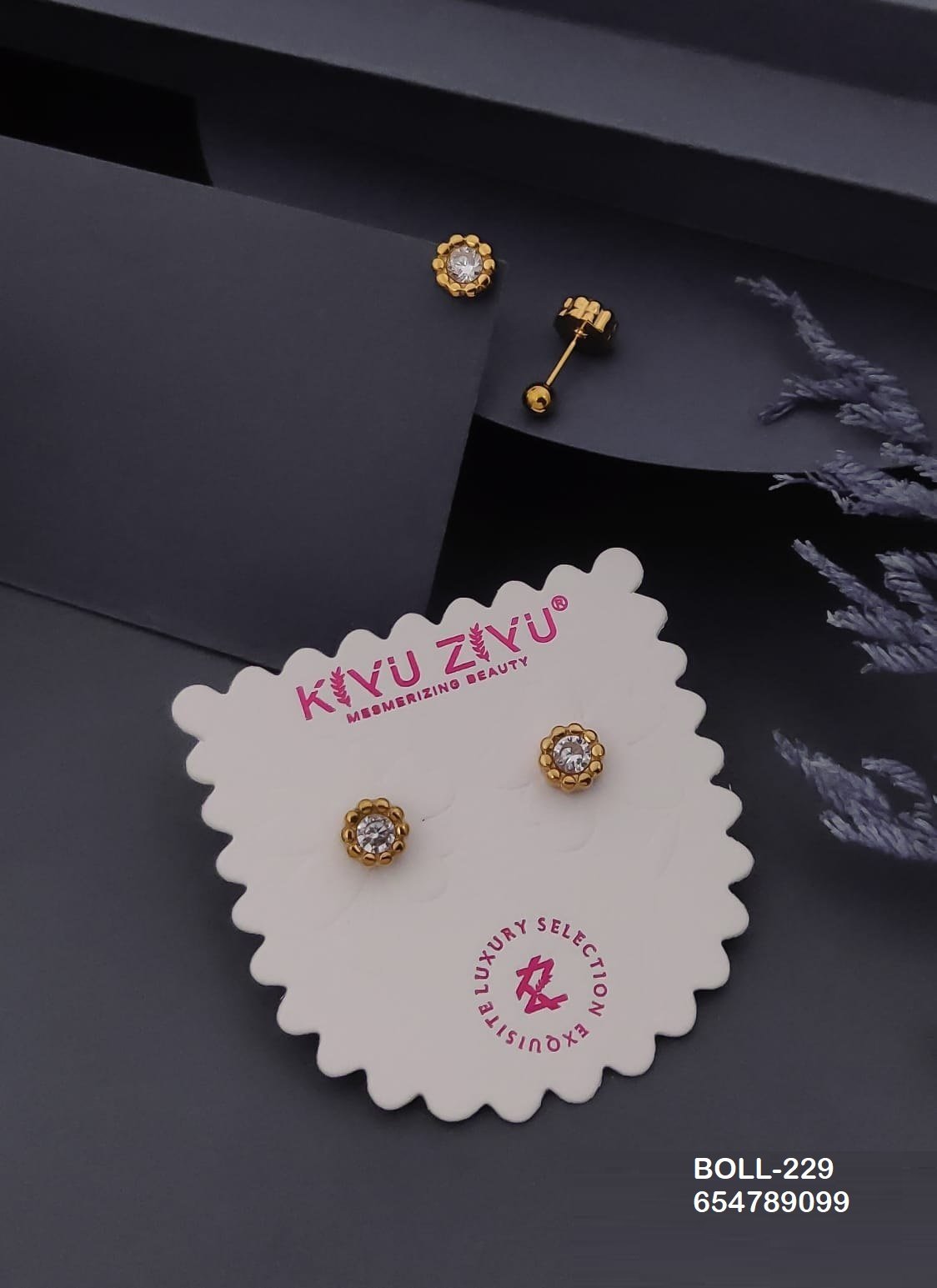 boll 229.jpg BOLL-229 Anti-Tarnish Stainless Steel Boll Back Studs from Kiyu Ziyu by Zyra Creation