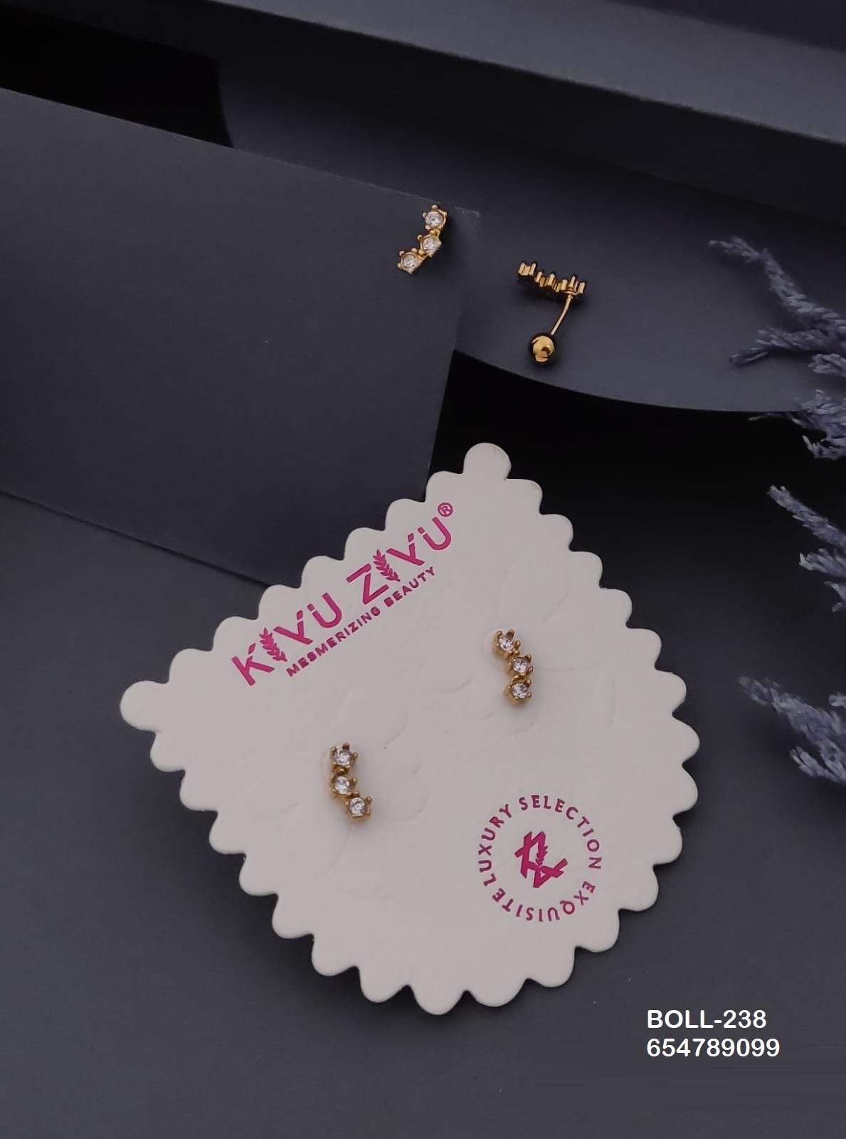 boll 238.jpg BOLL-238 Anti-Tarnish Stainless Steel Boll Back Studs from Kiyu Ziyu by Zyra Creation