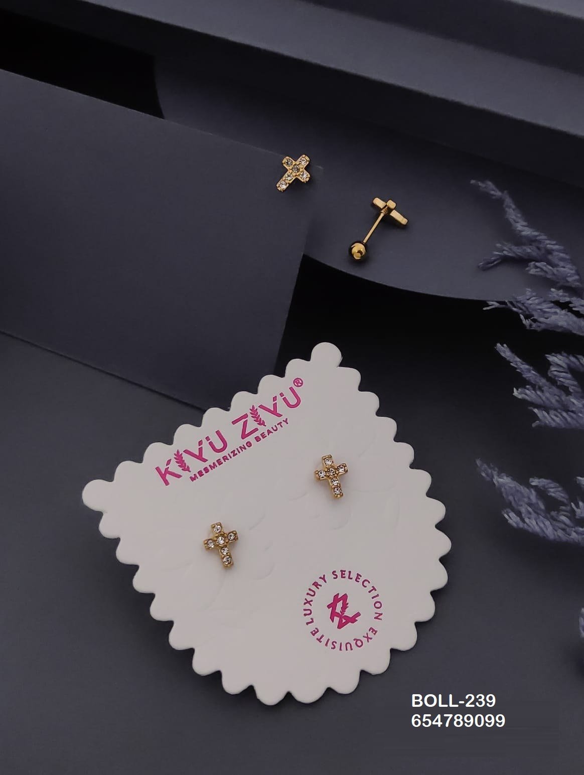 boll 239.jpg BOLL-239 Anti-Tarnish Stainless Steel Boll Back Studs from Kiyu Ziyu by Zyra Creation