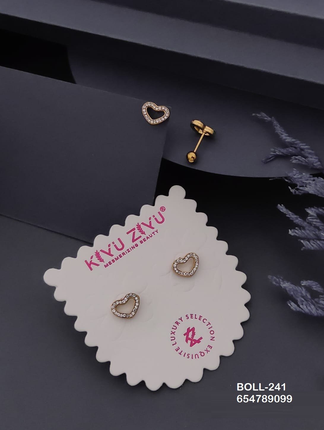 boll 241.jpg BOLL-241 Anti-Tarnish Stainless Steel Boll Back Studs from Kiyu Ziyu by Zyra Creation