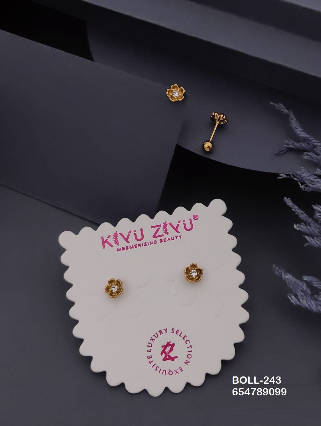 boll 243.jpg BOLL-243 Anti-Tarnish Stainless Steel Boll Back Studs from Kiyu Ziyu by Zyra Creation