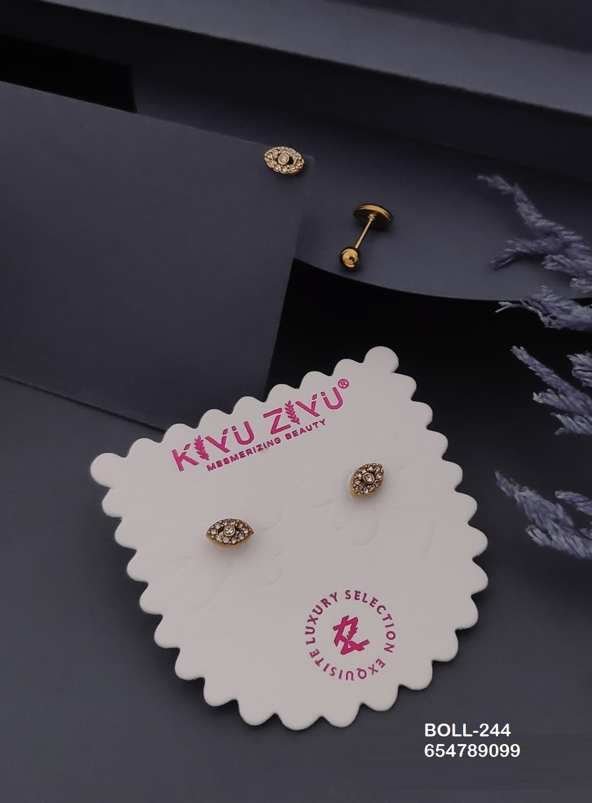 boll 244.jpg BOLL-244 Anti-Tarnish Stainless Steel Boll Back Studs from Kiyu Ziyu by Zyra Creation